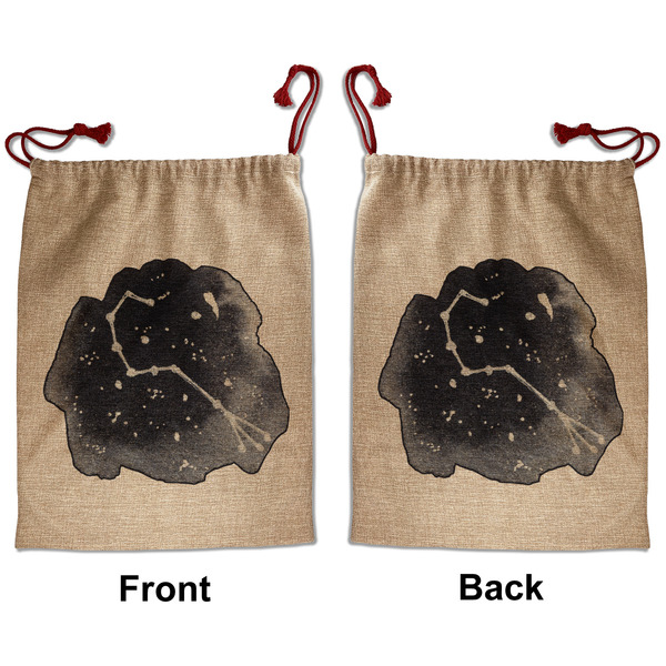 Zodiac Constellations Santa Bag - Front and Back