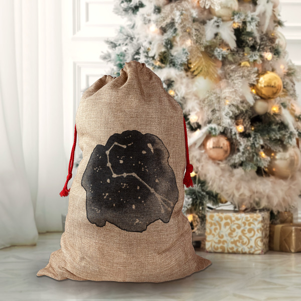 Zodiac Constellations Santa Bag - Front (stuffed)