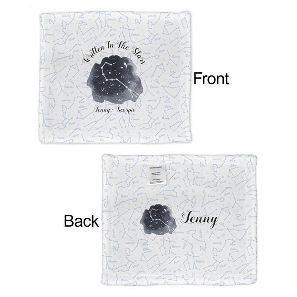 Zodiac Constellations Security Blanket - Front & Back View