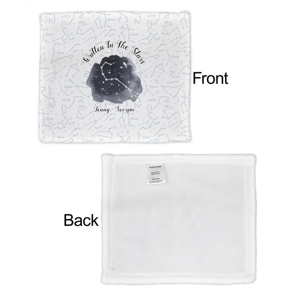 Zodiac Constellations Security Blanket - Front & White Back View