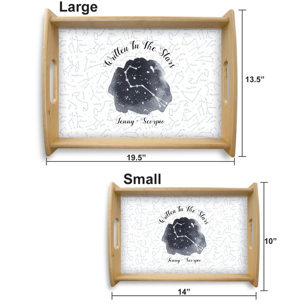 Zodiac Constellations Serving Tray Wood Sizes