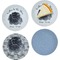 Zodiac Constellations Set of 4 Glass Appetizer / Dessert Plate 8" (Personalized)