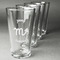 Zodiac Constellations Set of Four Engraved Pint Glasses - Set View