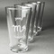 Zodiac Constellations Pint Glasses - Engraved (Set of 4) (Personalized)