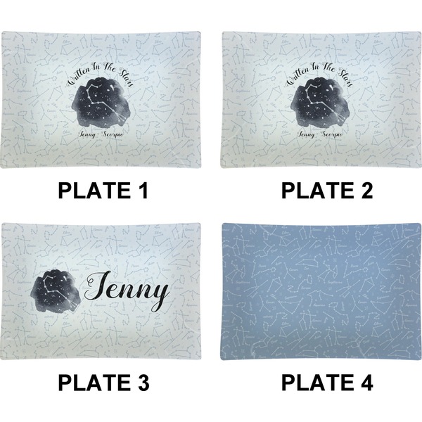 Zodiac Constellations Set of Rectangular Appetizer / Dessert Plates (Approval)