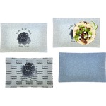 Zodiac Constellations Set of 4 Glass Rectangular Lunch / Dinner Plate (Personalized)