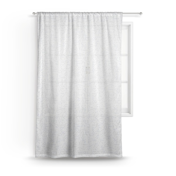 Custom Zodiac Constellations Sheer Curtain