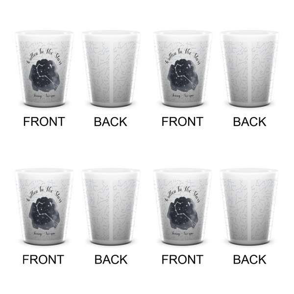 Zodiac Constellations Shot Glass - White - Set of 4 - APPROVAL