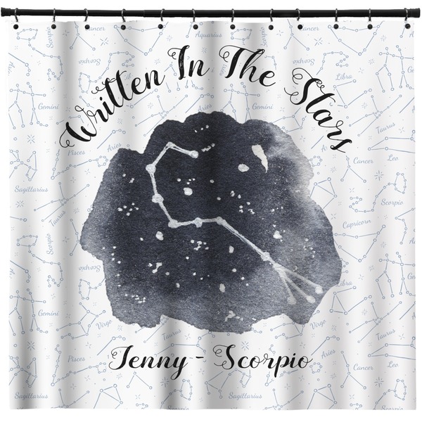 Custom Zodiac Constellations Shower Curtain (Personalized)