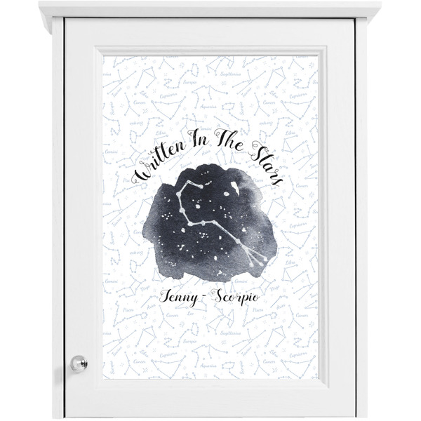 Zodiac Constellations Single White Cabinet Decal