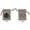 Zodiac Constellations Small Burlap Gift Bag - Front & Back (Personalized)