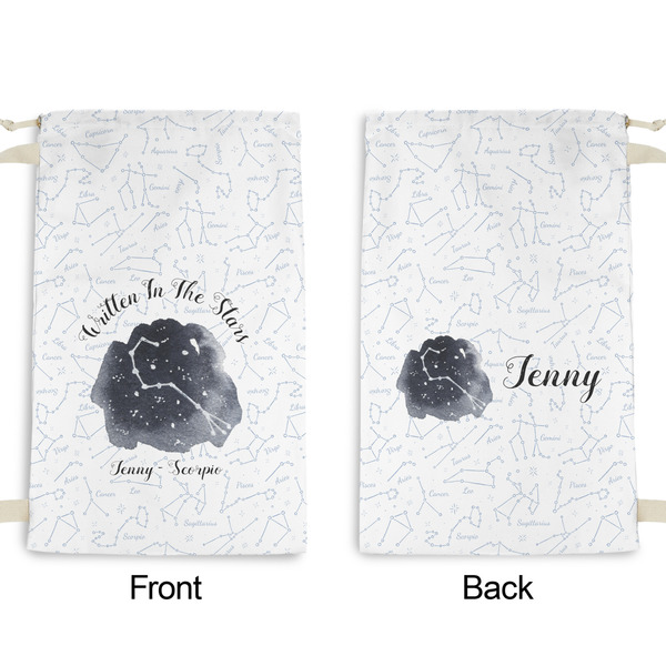 Zodiac Constellations Small Laundry Bag - Front & Back View