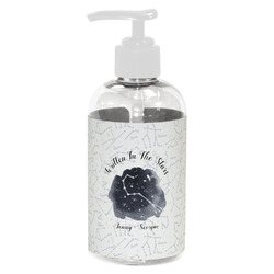Zodiac Constellations Plastic Soap / Lotion Dispenser (8 oz - Small - White) (Personalized)