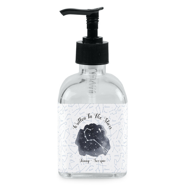 Custom Zodiac Constellations Glass Soap & Lotion Bottle - Single Bottle (Personalized)