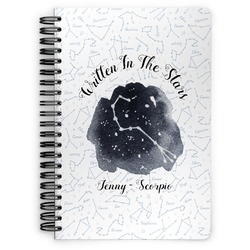 Zodiac Constellations Spiral Notebook - 7x10 w/ Name or Text