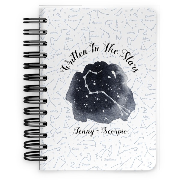 Custom Zodiac Constellations Spiral Notebook - 5x7 w/ Name or Text