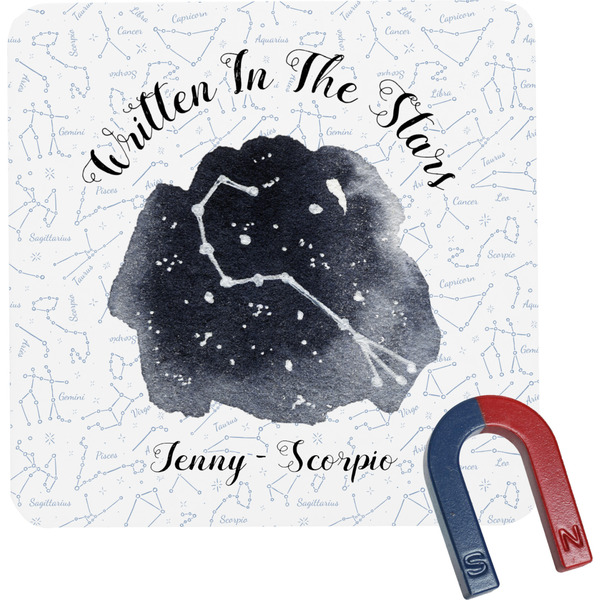 Custom Zodiac Constellations Square Fridge Magnet (Personalized)