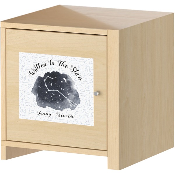 Zodiac Constellations Square Wall Decal on Wooden Cabinet