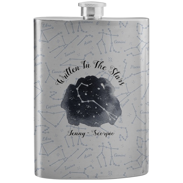 Custom Zodiac Constellations Stainless Steel Flask (Personalized)
