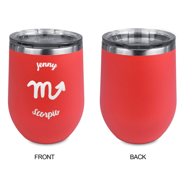 Zodiac Constellations Stainless Wine Tumblers - Coral - Single Sided - Approval