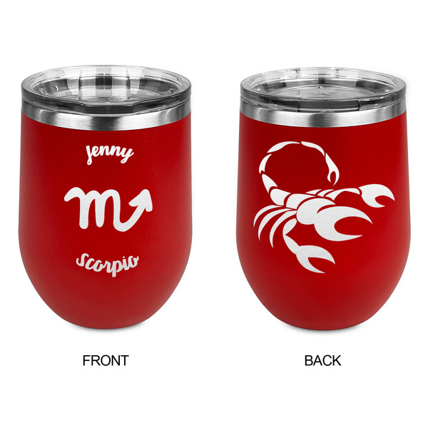 Zodiac Constellations Stainless Wine Tumblers - Red - Double Sided - Approval