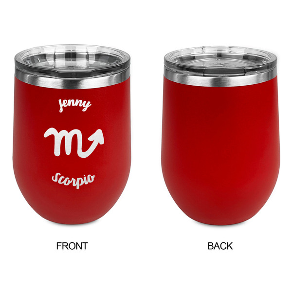 Zodiac Constellations Stainless Wine Tumblers - Red - Single Sided - Approval