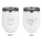 Zodiac Constellations Stainless Wine Tumblers - White - Double Sided - Approval