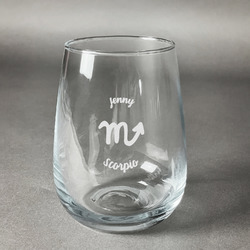 Zodiac Constellations Stemless Wine Glass - Engraved (Personalized)