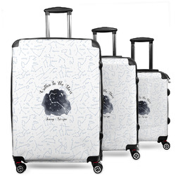 Zodiac Constellations 3 Piece Luggage Set - 20" Carry On, 24" Medium Checked, 28" Large Checked (Personalized)