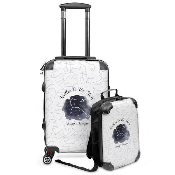 Custom Zodiac Constellations Kids 2-Piece Luggage Set - Suitcase & Backpack (Personalized)