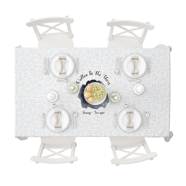 Zodiac Constellations Tablecloths (58"x102") - TOP VIEW (with plates)