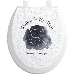 Zodiac Constellations Toilet Seat Decal - Round (Personalized)