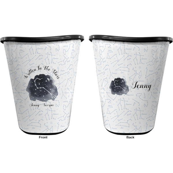 Zodiac Constellations Trash Can Black - Front and Back - Apvl