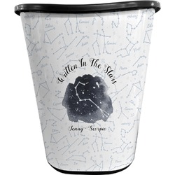 Zodiac Constellations Waste Basket - Single Sided (Black) (Personalized)