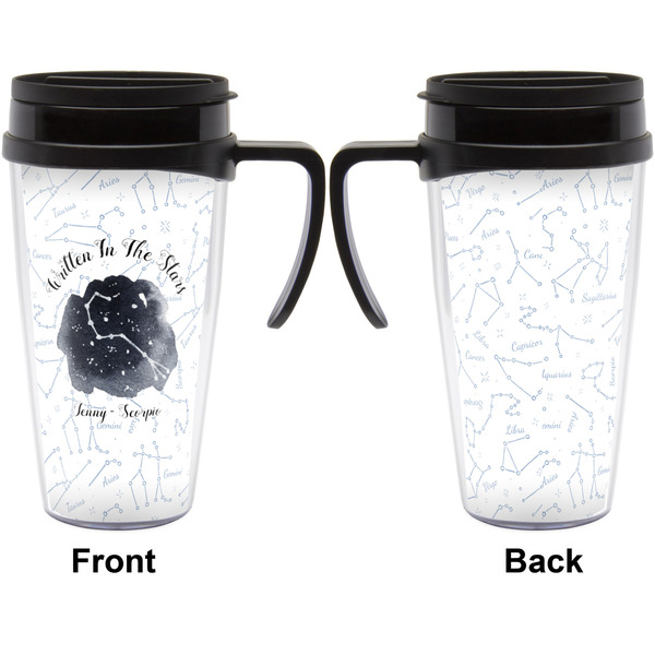 Zodiac Constellations Travel Mug with Black Handle - Approval