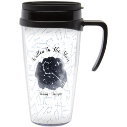 Zodiac Constellations Acrylic Travel Mug with Handle (Personalized)