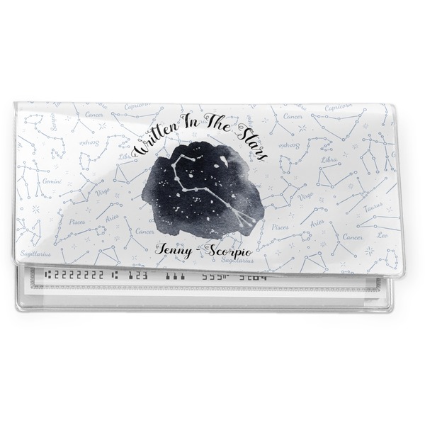 Custom Zodiac Constellations Vinyl Checkbook Cover (Personalized)