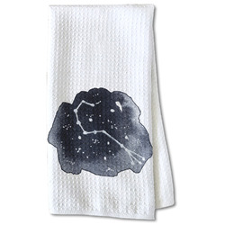 Zodiac Constellations Kitchen Towel - Waffle Weave - Partial Print (Personalized)