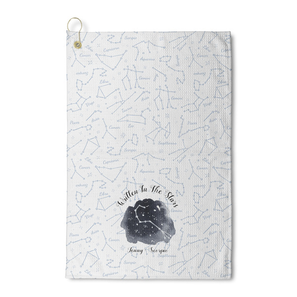 Custom Zodiac Constellations Waffle Weave Golf Towel (Personalized)