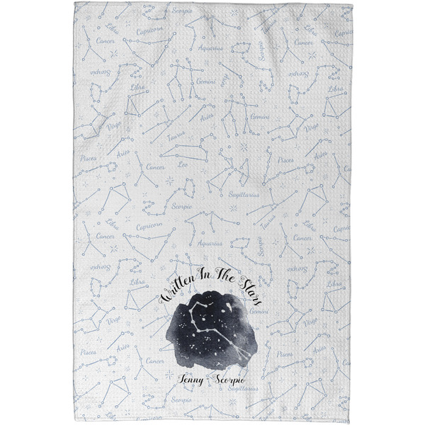 Zodiac Constellations Waffle Weave Towel - Full Color Print - Approval Image