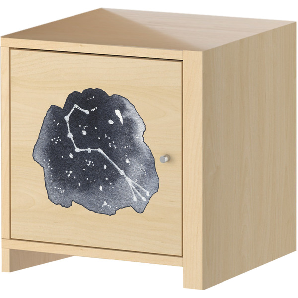 Zodiac Constellations Wall Graphic on Wooden Cabinet