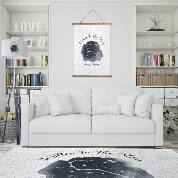 Zodiac Constellations Wall Hanging Tapestry - Portrait - IN CONTEXT