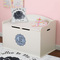 Zodiac Constellations Wall Monogram on Toy Chest