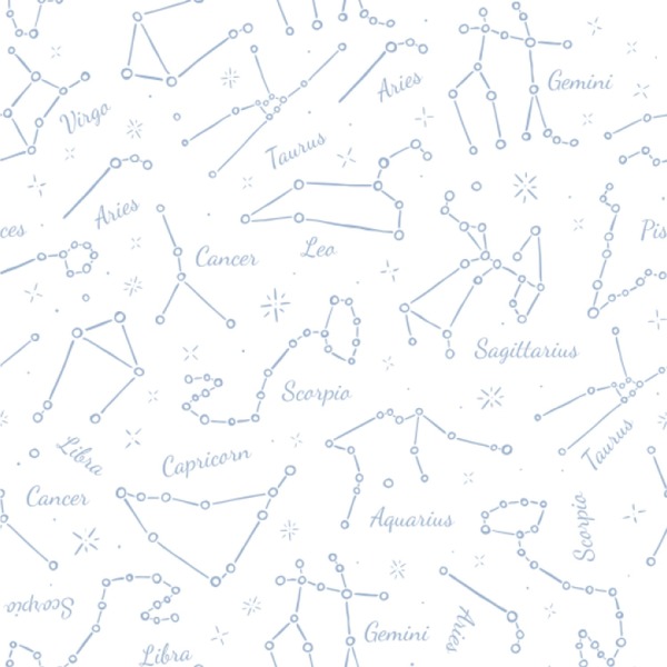 Custom Zodiac Constellations Wallpaper & Surface Covering (Water Activated 24"x 24" Sample)