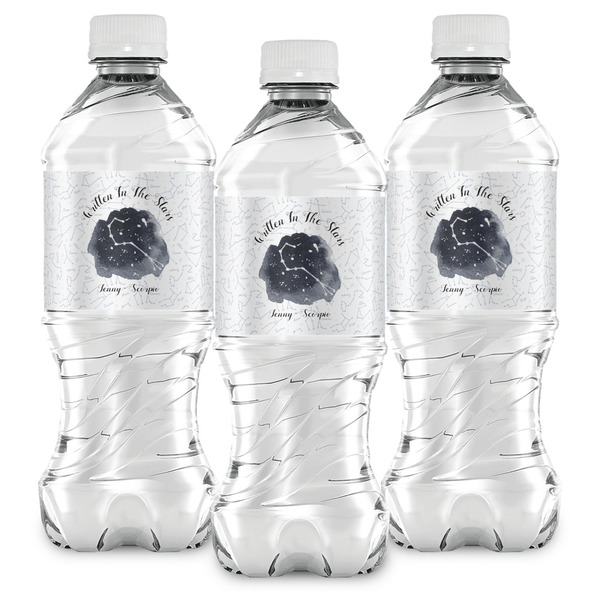 Zodiac Constellations Water Bottle Labels - Front View