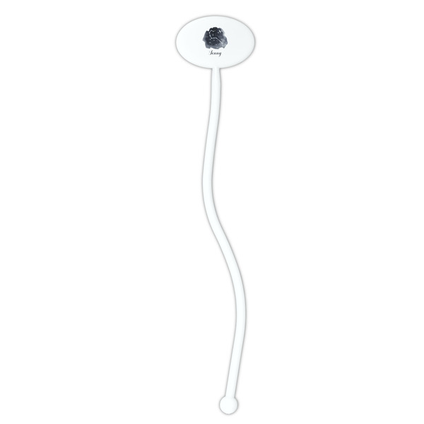 Zodiac Constellations White Plastic 7" Stir Stick - Oval - Single Stick