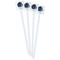 Zodiac Constellations White Plastic Stir Stick - Double Sided - Square - Front