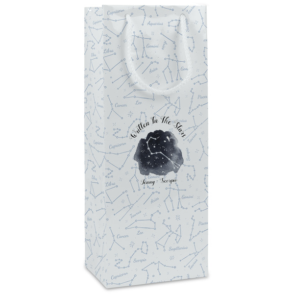 Custom Zodiac Constellations Wine Gift Bags - Gloss (Personalized)