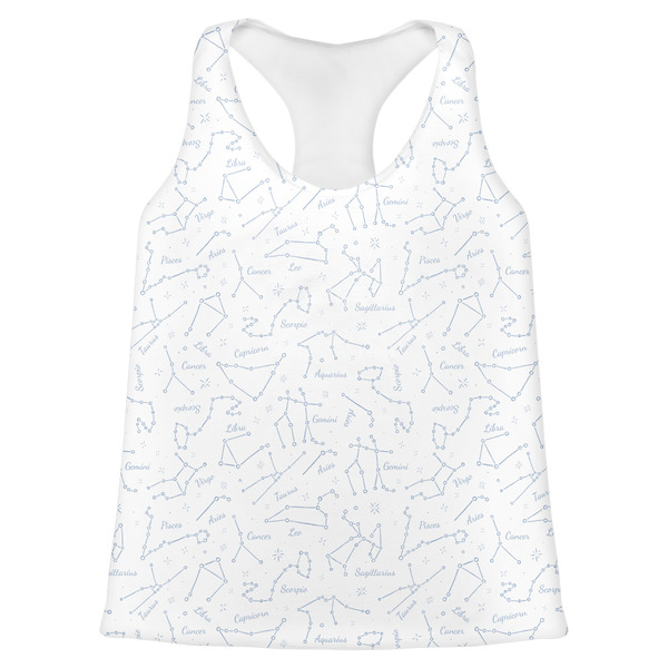 Custom Zodiac Constellations Womens Racerback Tank Top - X Large