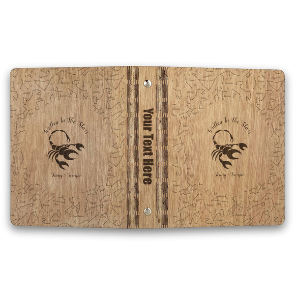 Zodiac Constellations Wood 3-Ring Binders - 1" Half-Letter - Approval